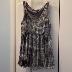Lucky Brand tie dye silk tank top